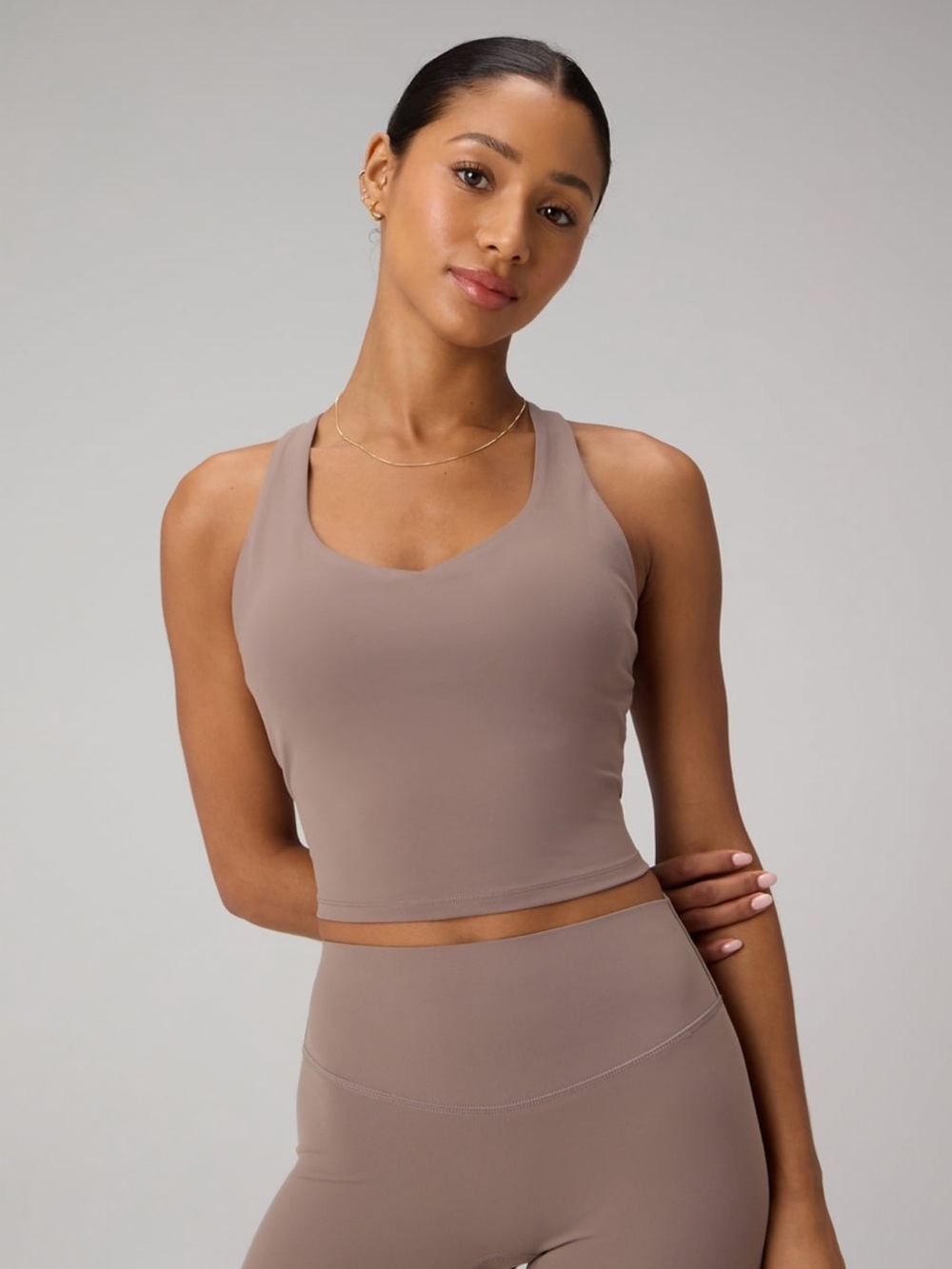 Fabletics Anywhere Cropped Built-in Bra Tank, Size M